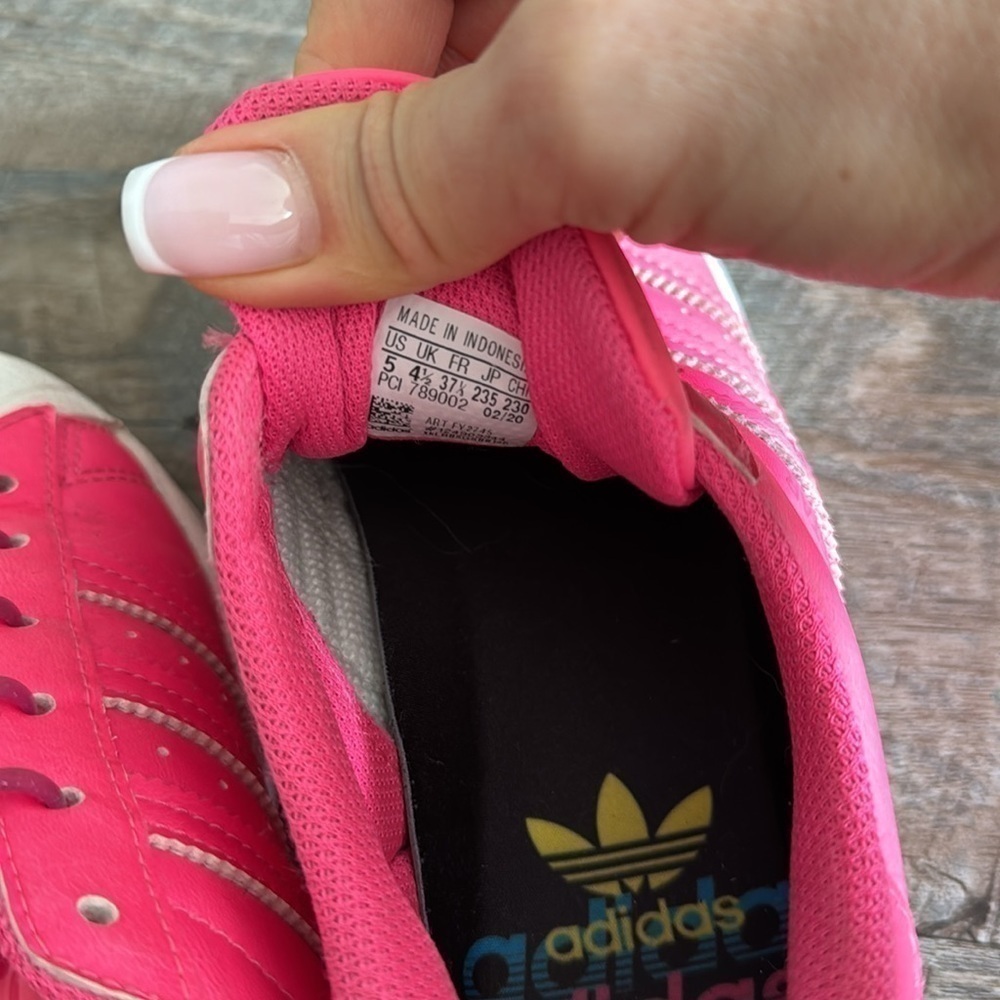 ADIDAS Pink Sneakers, Size 5 - Picture 7 of 7
